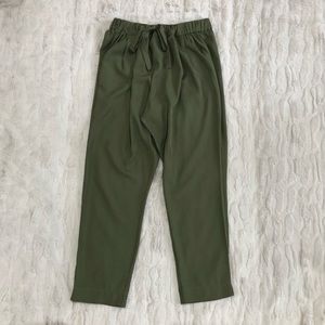 Mud Pie Olive Green Chandler Crepe Pants